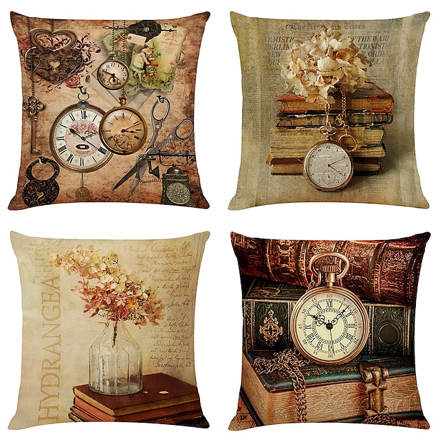 Home & Garden Home Decor | Vintage Double Side Cushion Cover 4PC Soft Decorative Square Throw Pillow Cover Cushion Case Pillowca