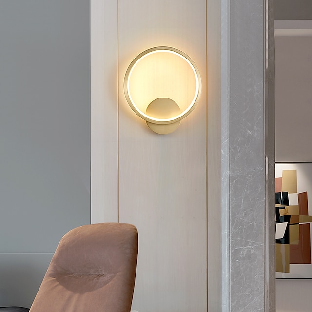  Lightinthebox светодиодный настенный светильник в скандинавском стиле, светодиодные настенные светильники для гостиной, спальни, медный настенный светильник, 220-240 В, 30/32 Вт
