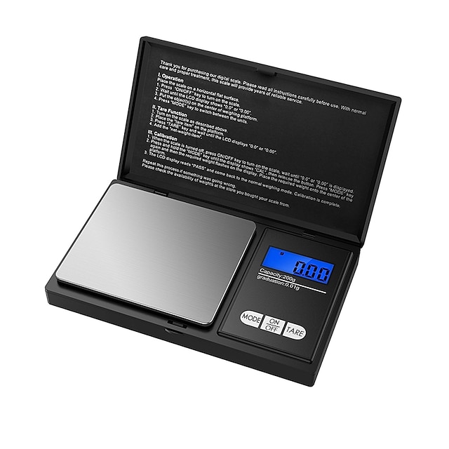  0.05g-500g Digital Jewelry Scale Portable Auto Off LCD-Digital Screen Mini Pocket Digital Scale For Jewelry Lab Kitchen Office and Teaching Home life