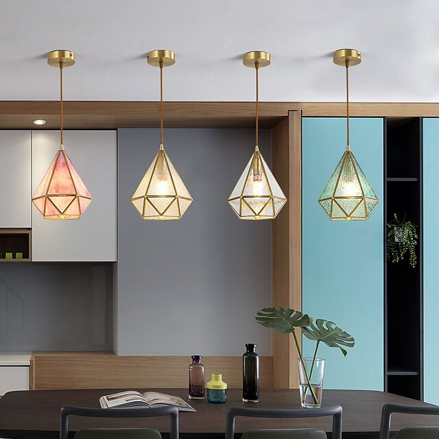 Lights & Lighting Pendant Lights | LED Pendant Light 16 cm Lantern Desgin Geometric Shapes Pendant Light Metal Modern Style Geom