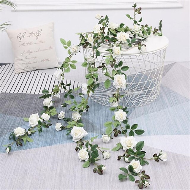 Home & Garden Home Decor | 180cm Nordic Style Simulation Flannelette Rose Vine Home Decoration Wedding Decoration Flower Vine - 