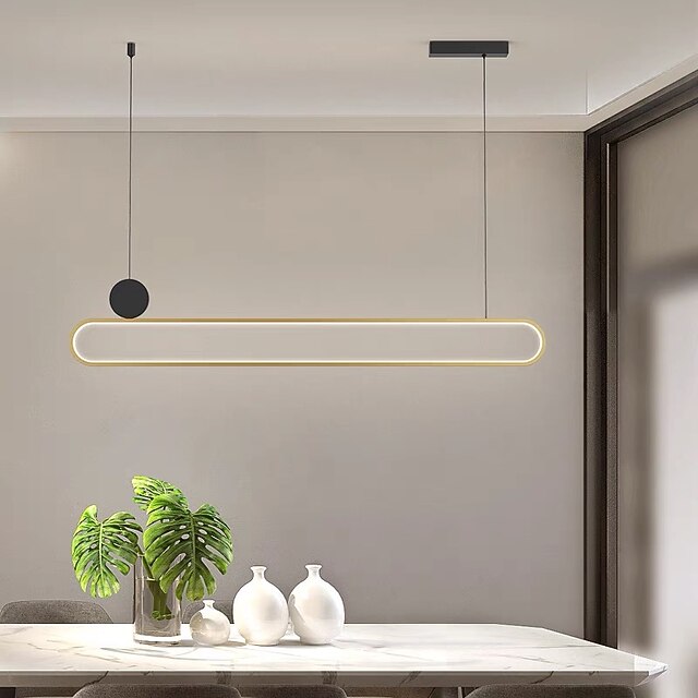 led pendelleuchte kücheninsel licht modern gold 100 cm laterne design