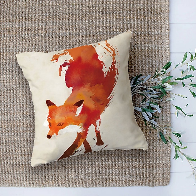 Home & Garden Home Decor | Fox Double Side Cushion Cover 1PC Soft Throw Pillow Cover Cushion Case Pillowcase for Sofa Bedroom Li