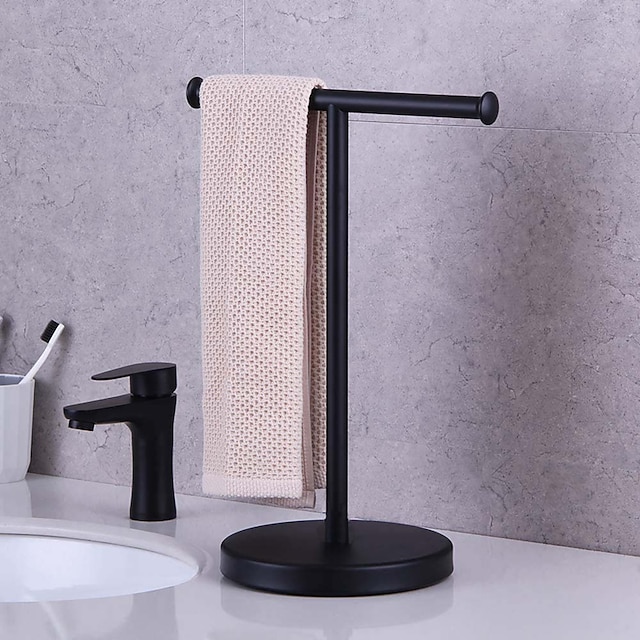  Standing Stainless Steel Towel Rack Bathroom Double-Pole Towel Bar Desktop Toilet Paper Rack Bathroom Accessories