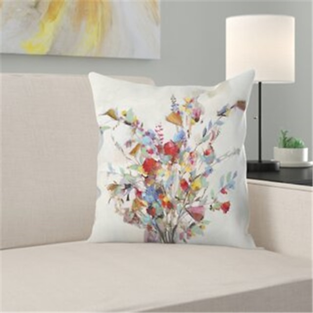 Home & Garden Home Decor | Floral Double Side Cushion Cover 1PC Soft Decorative Square Throw Pillow Cover Cushion Case Pillowcas