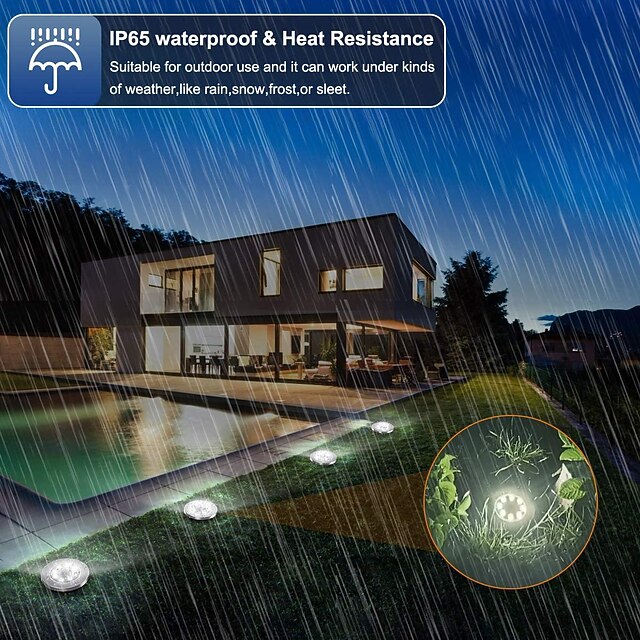 Solpex 10 stuks solarlampen tuin zonne-grondverlichting IP65 waterdicht