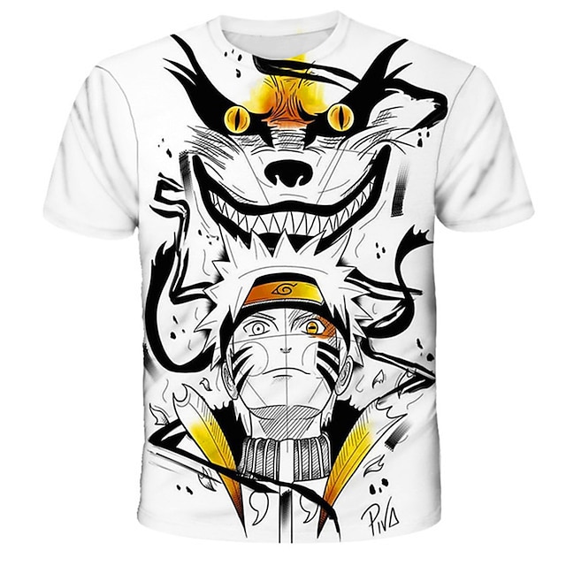  Inspired by Naruto Naruto Uzumaki 100% Polyester Anime Cartoon Harajuku Graphic Kawaii 3D T-shirt For Men's / Women's