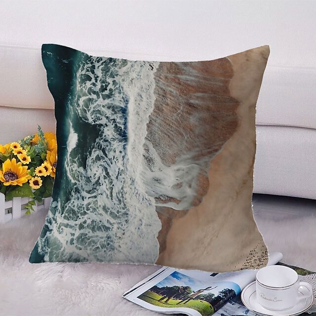 Home & Garden Home Decor | Vacation Beach Double Side Cushion Cover 1PC Soft Decorative Square Throw Pillow Cover Cushion Case P