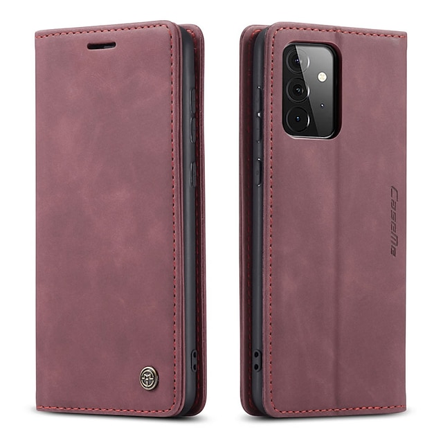  Phone Case For Samsung Galaxy A54 A34 A14 A12 A52 A42 A72 A32 A51 Galaxy A41 Galaxy A71 A31 Wallet Case with Stand Holder Flip Wallet Solid Colored TPU PU Leather