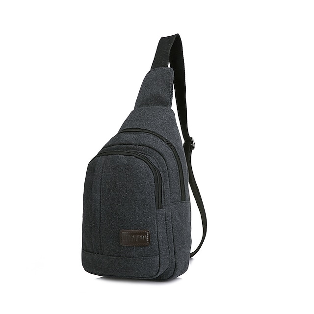  Men's Bags Nylon Sling Shoulder Bag Zipper Solid Color Daily 2021 Dark Brown Army Green Black Khaki