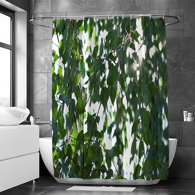 Flower 3D Print Bathroom Home Deocr Waterproof 72*72inch Shower Curtain Bamboo 