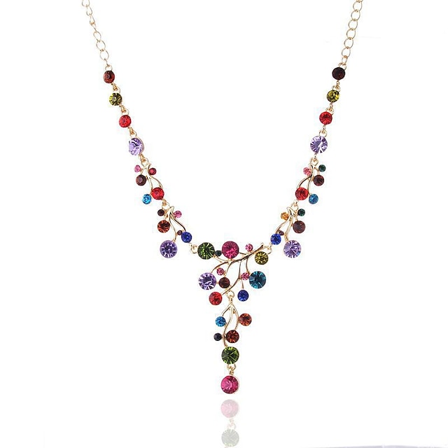  Прямые продажи с фабрики европейская и американская мода темперамент бриллиантовое ожерелье y-образное цветное бриллиантовое ожерелье аксессуары для цепочек ключиц 9363