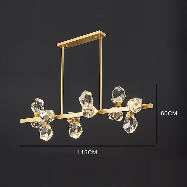 Lights & Lighting Pendant Lights | LED Pendant Light Crystal Kitchen Island Light Modern Gold Luxury 113 cm Chandelier Sputnik B