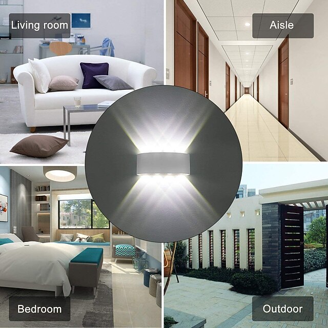 LED Outdoor Wall Lights 8W LED Aluminum Wall Lamp Sconce Indoor Up Down ...