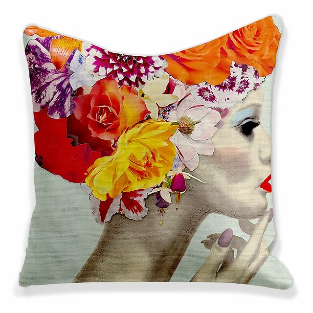 Home & Garden Home Decor | Arty Woman Double Side Cushion Cover 1PC Soft Decorative Square Throw Pillow Cover Cushion Case Pillo