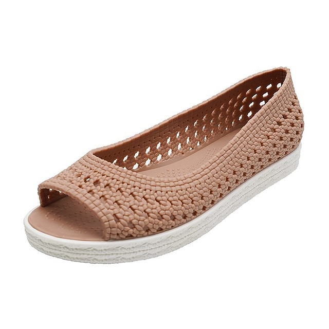 peep toe booties flat heel