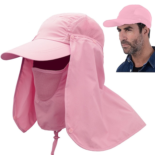 Fishing Hat Sun Protection Fishing Cap with Removable Face Neck Flap ...