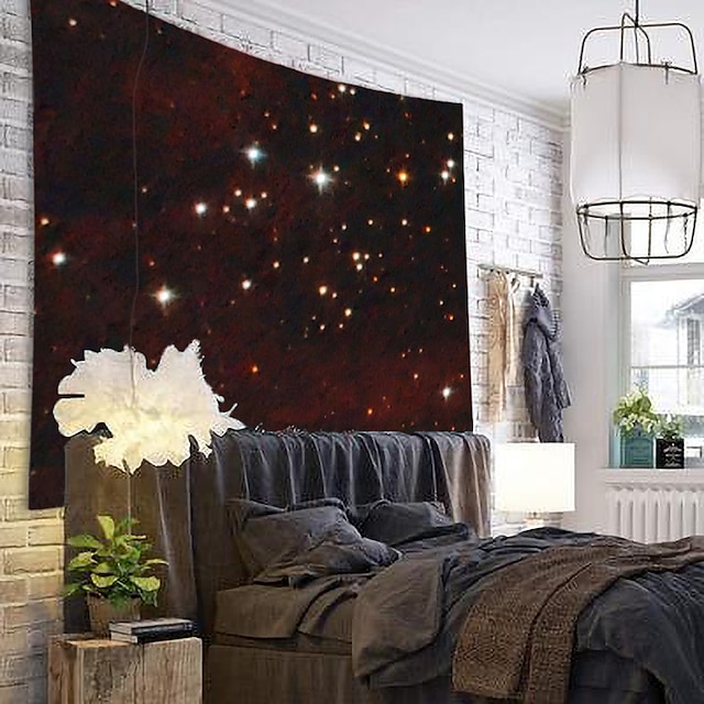 Home & Garden Home Decor | Seven Stars Sky Pattern Tapestry Art Deco Blanket Curtain Hanging Home Bedroom Living Room Decoration