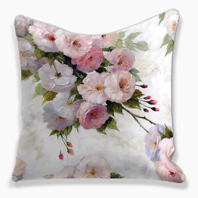 Home & Garden Home Decor | Floral Double Side Cushion Cover 2PC Soft Decorative Square Throw Pillow Cover Cushion Case Pillowcas