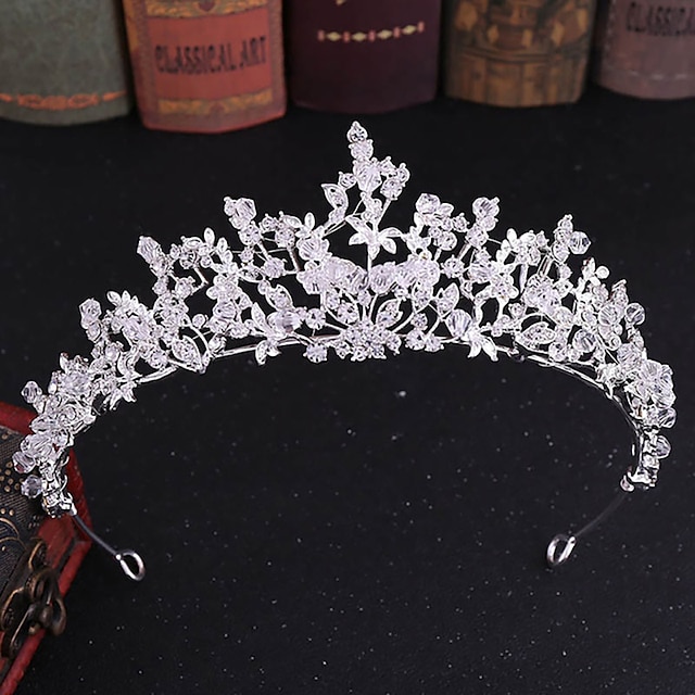  Coroană de cristal de strass de culoare auriu/argintiu, lucrată manual de lux, bentite de mireasă pentru femei, accesorii pentru bijuterii de păr pentru femei.