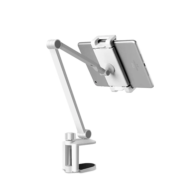 Tablet Stand Holder with 360° Adjustable 27in Long Arm, Webcam Stand Projector Camera Mount, Fit for 4.7"-13" Devices Phone iPad Galaxy Tablets, Switch, Kindle 8