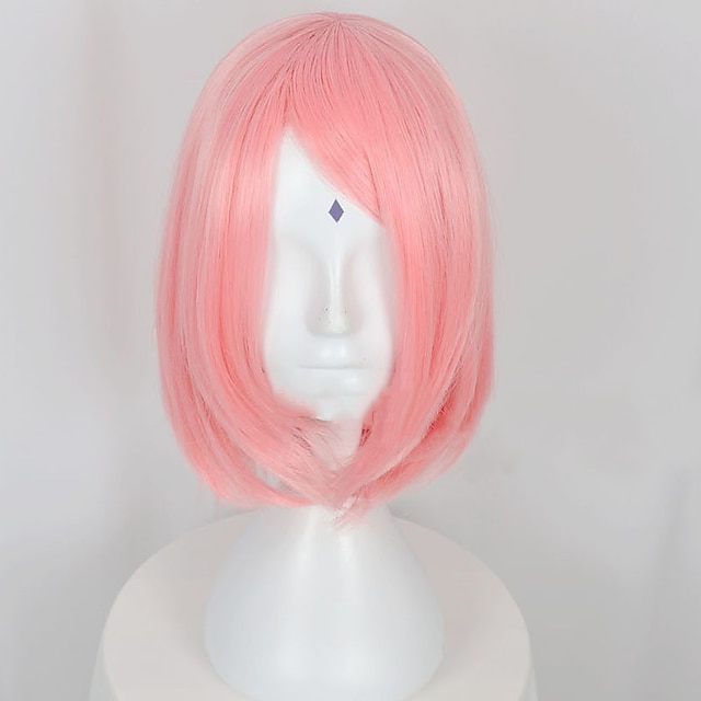 Beauty & Hair Wigs & Hair Pieces | Anime Haruno Sakura Short Pink Styled Hair with Headband Heat Resistant Cosplay Costume WigsW