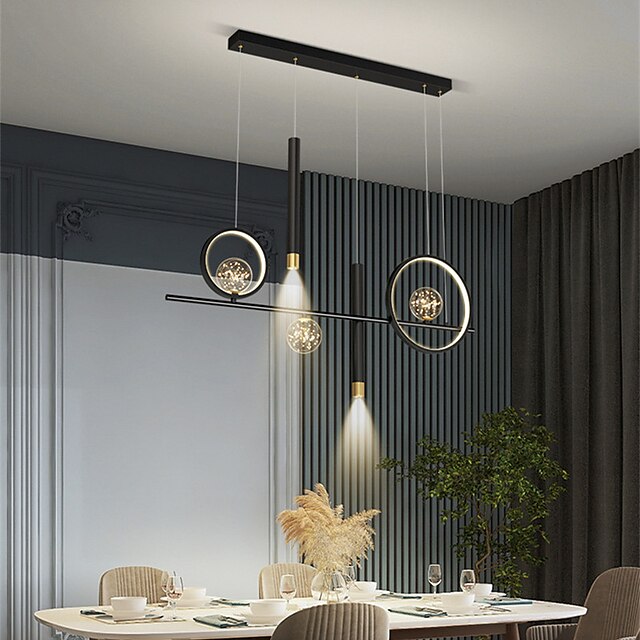  led hanglamp 100 cm enkele design kroonluchter aluminium geschilderde afwerkingen led modern 220-240v