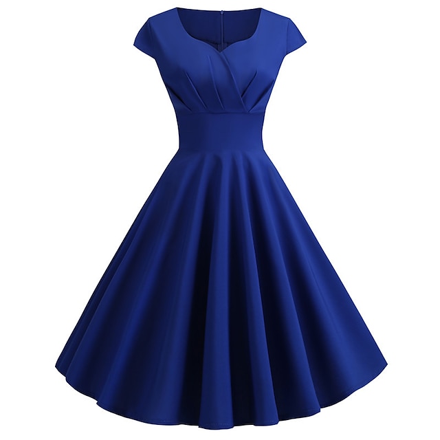 blue 50's style dress