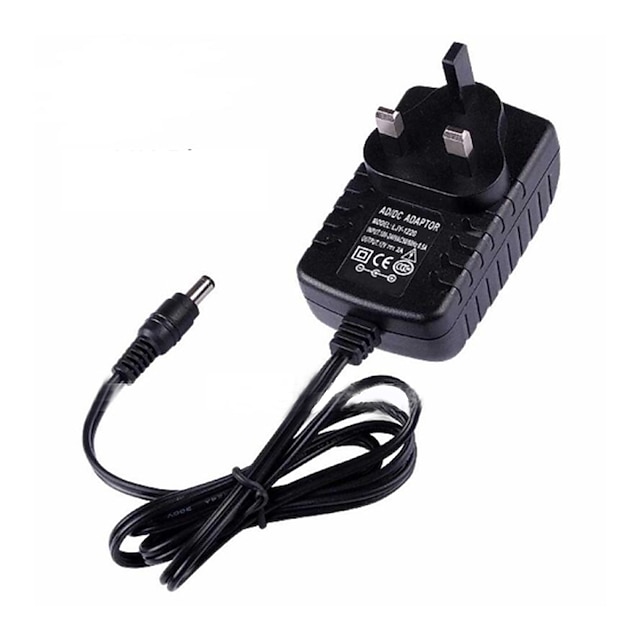  1 stk gør-det-selv 12v strømforsyning adapter stik transformer ac 110v 220v til dc 12v 2a led driver til led string strip lys 90cm 3ft