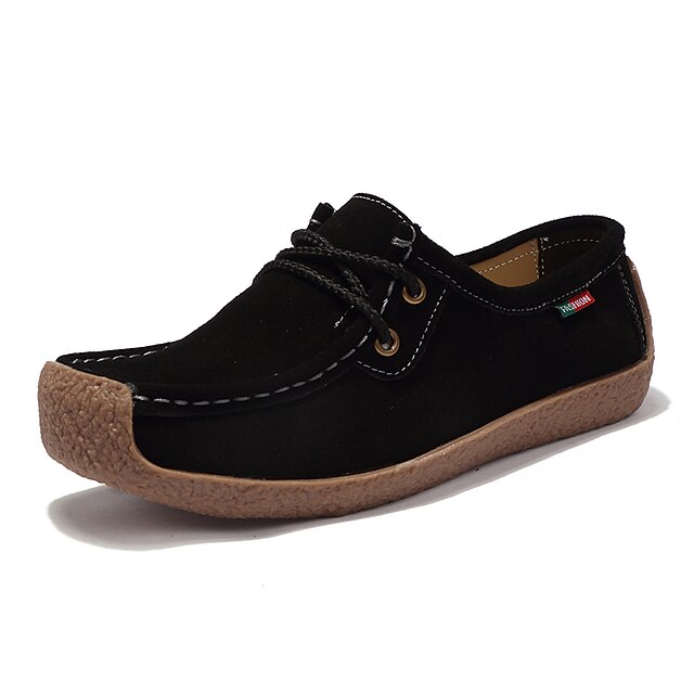 Mujer Zapatos de taco bajo y Slip-On Tacón Plano Dedo redondo Botines  Botines Diario Hogar Ante Con Cordón Un Color Amarillo Rojo Naranja 8738027  2021 – $35.04