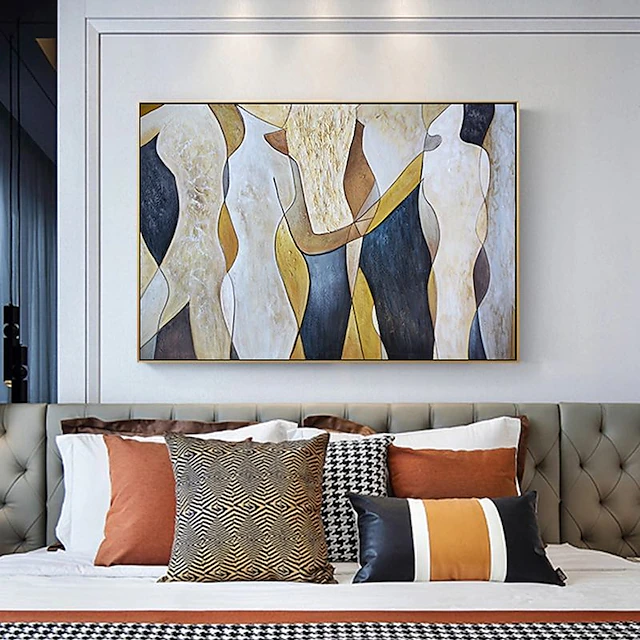 Handmade Oil Painting Canvas Wall Art Decoration Body Art Abstract Retro for Home Decor Rolled Frameless Unstretched Painting 12