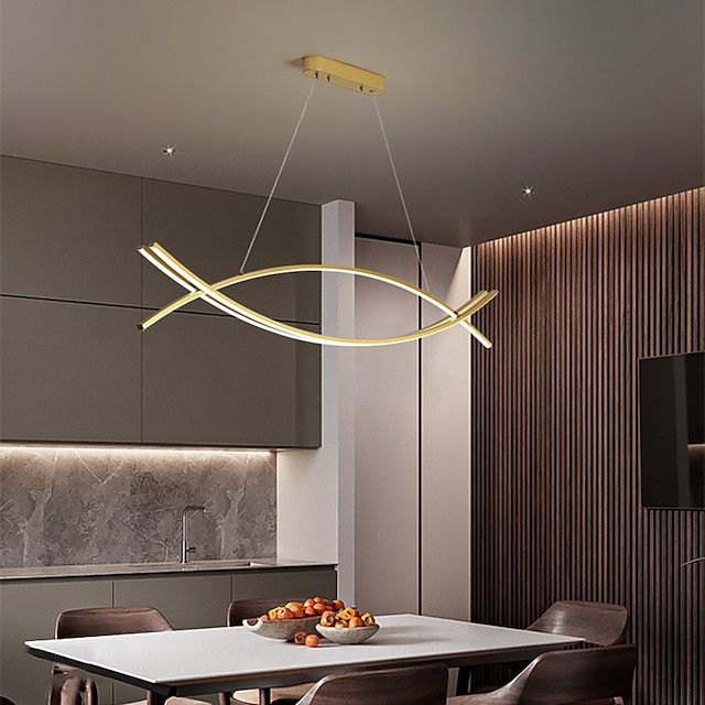  светодиодный подвесной светильник 90 см люстра с индивидуальным дизайном алюминий в художественном стиле современный стиль стильная окрашенная отделка светодиодный современный 220-240 в