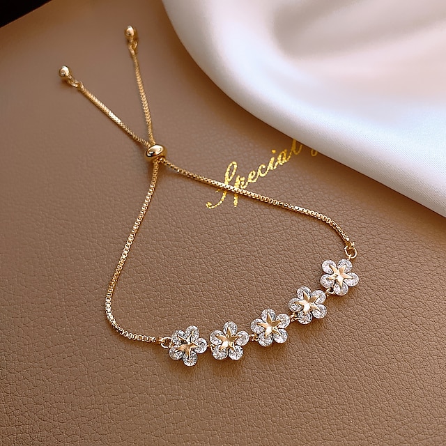 Personality Rhinestone Necklace Ring Lady Women SOMESUN Bracelet Earrings Jewelry Set Gold B