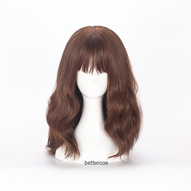  Hermione jean granger cosplay perruques longue brun ondulé bouclés résistant à la chaleur synthétique perruque de cheveux