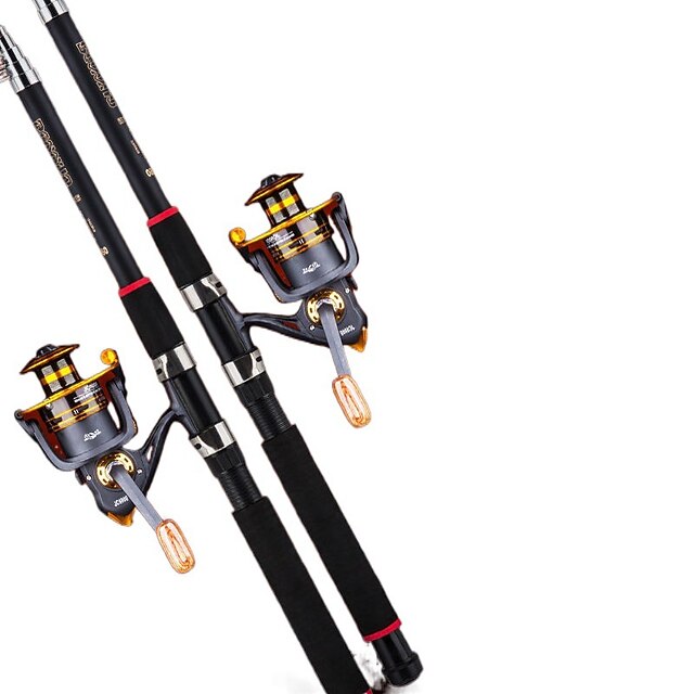 Fishing Rod and Reel Combo Telescopic Rod 210/240/270/300/360 cm Carbon