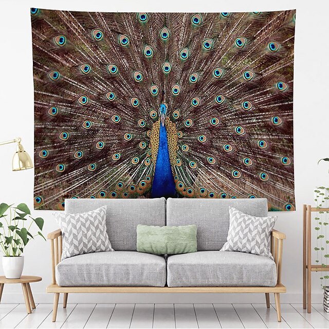 Home & Garden Home Decor | Peacock Animal Wall Tapestry Art Decor Blanket Curtain Hanging Home Bedroom Living Room Decoration - 