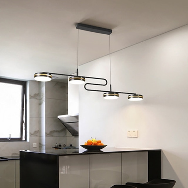  led hanglamp 90 cm enkel ontwerp kroonluchter aluminium artistieke stijl moderne stijl stijlvolle geschilderde afwerkingen led 220-240v