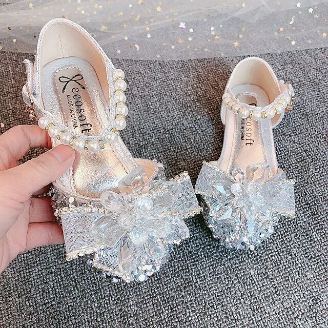 Shoes & Bags Kids Shoes | Girls Flats Mary Jane Flower Girl Shoes Princess Shoes Rubber Cartoon Design Cute Sequins Little Kids(