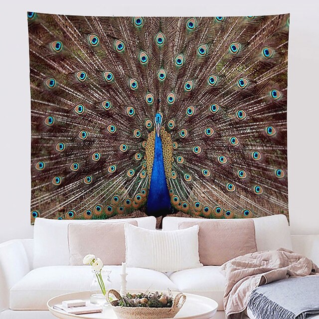 Home & Garden Home Decor | Peacock Animal Wall Tapestry Art Decor Blanket Curtain Hanging Home Bedroom Living Room Decoration - 