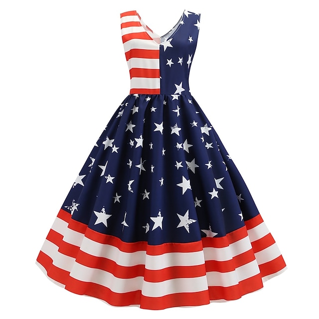 YMING Vrouwen Vintage Cocktail Jurk Elegante Bloemenprint Met Riem Mouwloze Jurk Roze XS