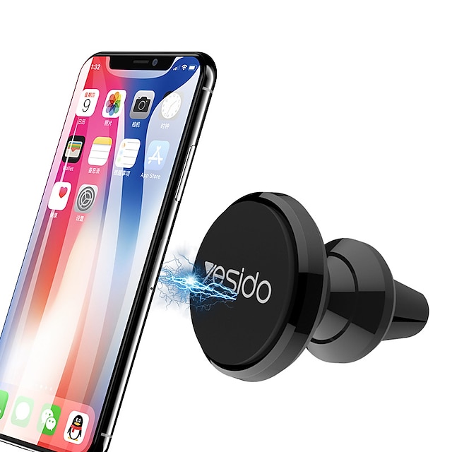  Phone Holder Stand Mount Car Car Holder Phone Holder Magnetic Phone Holder Silicone Aluminum Alloy Phone Accessory iPhone 12 11 Pro Xs Xs Max Xr X 8 Samsung Glaxy S21 S20 Note20 