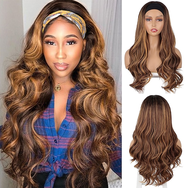  bandana peruca sintética afro encaracolado espiral com bandana peruca longa muito longa cabelo sintético preto natural 26 polegadas design moderno feminino peruca afro-americana clássica preta