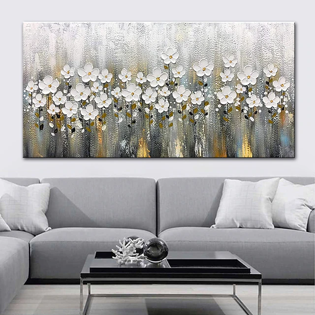 Oil Painting Handmade Hand Painted Wall Art Mintura Modern Abstract Flowers Home Decoration Decor Rolled Canvas No Frame Unstretched 10