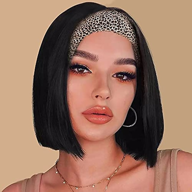 short straight headband wig