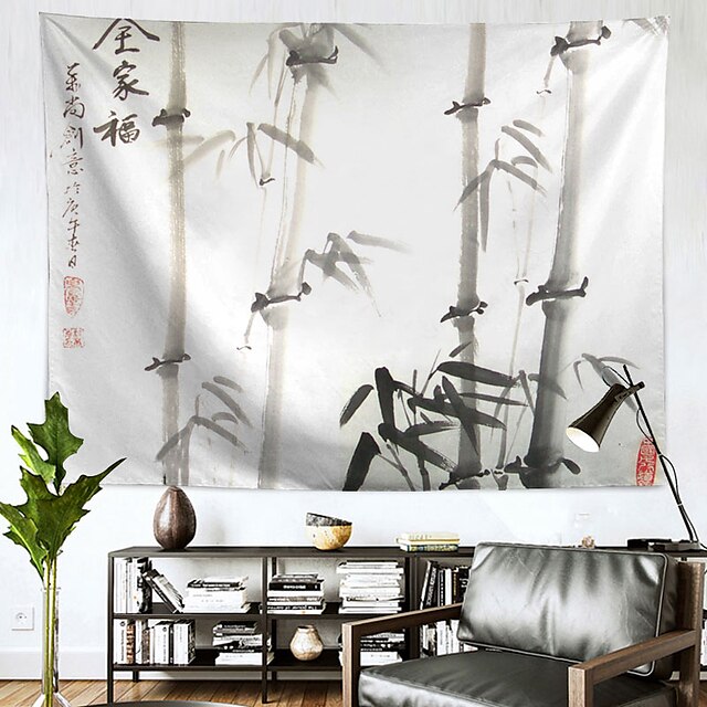 Home & Garden Home Decor | Chinese Ink Painting Style Wall Tapestry Art Decor Blanket Curtain Hanging Home Bedroom Living Room D