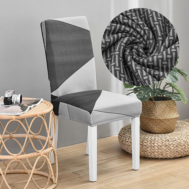 Stretch Kitchen Chair Cover Slipcover For Dinning Party Geometric Soft