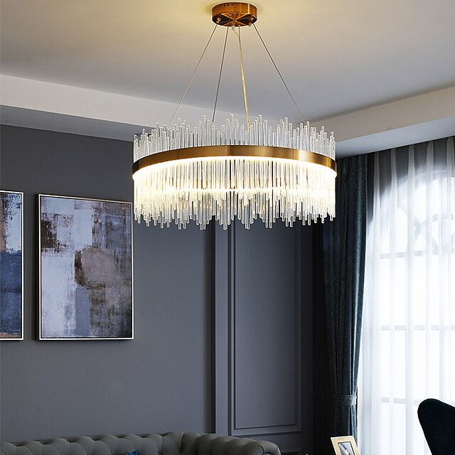 High End Crystal Pendant Lights Reference: Led Pendant Light 50 60 80Cm Light Luxury European K9