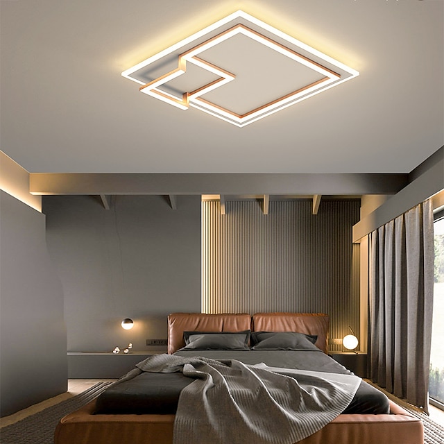  led taklampe 45 cm dimbar firkantet design innfelt lys akryl kunstnerisk stil formell stil moderne stil svart kunstnerisk nordisk stil 220-240v