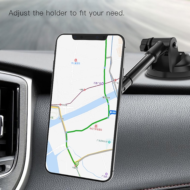  Phone Holder Stand Mount Car Car Holder Phone Holder Magnetic Phone Holder Aluminum Alloy ABS Phone Accessory iPhone 12 11 Pro Xs Xs Max Xr X 8 Samsung Glaxy S21 S20 Note20 