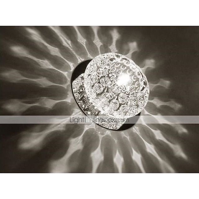  1 peça 3 w luz de teto led holofote 3 contas led integram cristal decorativo branco quente branco natural